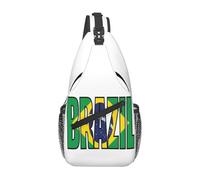 Brazil Brazilian Flag Zaino A Tracolla Versatile Sacchetto Del Petto Unisex Borse A Tracolla Per Corsa Palestra Viaggio