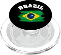 Brazil National Flag Country Pride Roots Vintage Gift PopSockets PopGrip per MagSafe