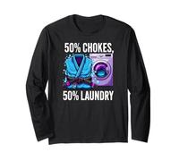 Brazilian Jiu Jitsu 50% Chokes 50% Laundry BJJ Maglia a Manica