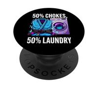 Brazilian Jiu Jitsu 50% Chokes 50% Laundry BJJ PopSockets PopGrip Adesivo