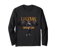 Brazilian Jiu Jitsu Tee Jiu Jitsu Legends Never Die BJJ Maglia a Manica