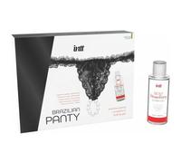 Brazilian Panty Nero + Gel Scorrevole alla Fragola 1 St