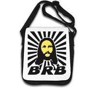 BRB Be Right Back Funny Jesus Graphic - Borsa a tracolla bianca
