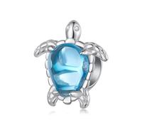 BRBRB Charm a forma di tartaruga marina in argento Sterling S925 - Compatibile con bracciali Pandora, Biagi, Troll e Chamilia - Gioielli fai da te a tema oceano, regalo for compleanni e Natale