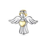 BRBRB Charm Bead Angelo Custode in Argento Sterling 925 - Gioielli Fai da Te Placcati in Oro Compatibile con Bracciali e Collane Pandora, Biagi, Troll e Chamilia