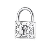 BRBRB Charm vintage a forma di lucchetto in argento Sterling S925 - Perlina fai da te con design mistico a forma di buco della serratura, compatibile con Pandora, Biagi, Troll e Chamilia | Creazione d