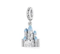 BRBRB Ciondoli a forma di castello dei sogni for gioielli fai da te - Ciondolo in argento Sterling S925 compatibile con bracciali Pandora/Chamilia - Regalo romantico da favola for compleanni e Natale