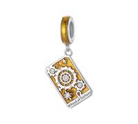 BRBRB Ciondoli fai da te Mystic Vintage Tarot | Perline a forma di luna e stella in argento Sterling S925 | Compatibili con bracciali/collane Pandora, Biagi, Troll e Chamilia | Regalo for compleanni,