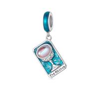 BRBRB Ciondoli fai da te Mystic Vintage Tarot | Perline a forma di luna e stella in argento Sterling S925 | Compatibili con bracciali/collane Pandora, Biagi, Troll e Chamilia | Regalo for compleanni,