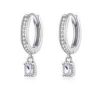 BRBRB Orecchini a bottone in argento sterling S925 con zirconi cubici, eleganti orecchini ipoallergenici for donna - Gioielli minimalisti, regalo for compleanni, festa della mamma, San Valentino