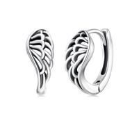 BRBRB Orecchini a clip regolabili in argento Sterling 925 con ali vintage for donna - Gioielli ossidati unici, regalo for compleanni e Natale