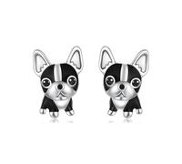 BRBRB Orecchini Bulldog Francese in Argento Sterling 925 - Orecchini a perno ipoallergenici a forma di cane con scatola in velluto - Regalo for amanti dei cani, compleanni, Natale