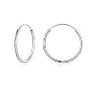 BRBRB Orecchini in argento Sterling S925 for donna - Orecchini a cerchio ipoallergenici incisi con placcatura in platino, diametro 2 cm - Elegante regalo di gioielli OL Daily for compleanni e Natale