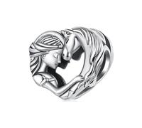 BRBRB Perline con ciondolo a forma di cavallo in argento Sterling for la creazione di gioielli - S925 fai da te, compatibili con bracciali Pandora, Biagi, Troll e Chamilia - Regalo a tema fedeltà for