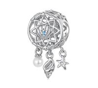 BRBRB Perline fai da te acchiappasogni in argento Sterling S925 - Charm a tema oceano compatibili con bracciali Pandora, Biagi, Troll e Chamilia | Perline artigianali ipoallergeniche for la creazione