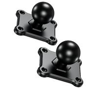 BRCOVAN 2 pezzi, base per montaggio a sfera da 2,5 cm con piastra quadrata AMPS a 4 fori in lega di alluminio, compatibile con supporti RAM B Dimensioni 1 pollice sfera doppia presa braccio