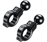 BRCOVAN 2 Pezzi, Base per Morsetto Manubrio in Lega di Alluminio con Sfera in TPU da 1'' per Binari Diametro 0,5''/0,87''/1''/1,26'' per RAM Mounts B Szie Braccio a Doppia Presa Sferica