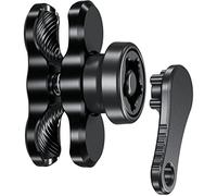 BRCOVAN Braccio antifurto a doppia presa in lega di alluminio compatibile con supporti RAM taglia B, base di montaggio a sfera da 1 '' e supporto per telefono per bici e moto (braccio corto)