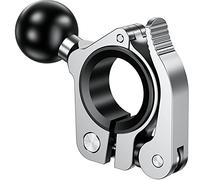 BRCOVAN Lega Alluminio Supporto per Morsetto per Manubrio con Giunti Sferici in TPU da 1 Pollice (25,4 mm) Compatibile con RAM Mounts B Szie Braccio a Doppia Presa, Argento