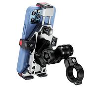 BRCOVAN Lega Alluminio Supporto Telefono Motociclo con Smorzatore Vibrazioni, Metallo Porta Cellulare Moto, ATV Bici Bicicletta Scooter Manubrio Porta Telefono per 4.7''-7.2'' Smartphone