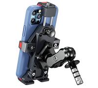 BRCOVAN Lega Alluminio Supporto Telefono per Stelo Forcella Motociclo con Smorzatore Vibrazioni, Metallo Porta Telefono per Moto per 4.7''-7.2'' Smartphone