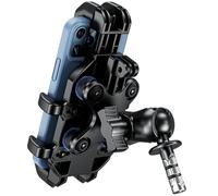 BRCOVAN Supporto per cellulare per manubrio della forcella della moto, con antivibrazioni, regolabile, resistente, adatto per tubi da 12 mm a 25,4 mm di diametro, compatibile con smartphone da 5,4 a
