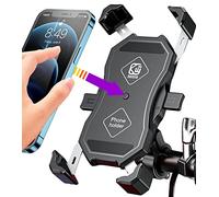 BRCOVAN Supporto Telefono Motociclo, Porta Cellulare Bicicletta, One-Touch Blocco Automatico Moto Bici ATV Scooter Manubrio Supporto Cellulare per 4'' - 6.9'' Smartphones