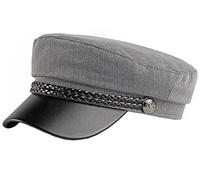 Brcus Cappello da marinaio da uomo e donna, per yacht, capitano e newsboy, cabbie, Baker Boy, berretto con visiera, grigio, 7 1/8-7 1/4