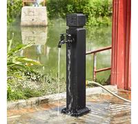 BRCYKRWY Fontana a Colonna da Giardino Esterno,Fontanelle da Giardino Verticale con Doppio Rubinetto di Uscita dell'Acqua,Rubinetto antigelo per Lavaggio Cortile,per annaffiare e Pulire Il Giardino