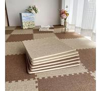 BRCYKRWY Tappetino da Gioco Puzzle da 10 Pezzi,Generico Tappetini in Schiuma Puzzle di Peluche,Tappetino in Schiuma di Peluche Ad Incastro Tappeto A Blocchi di Colore Morbido per Camera da Letto