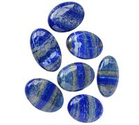 BRDECOR Lapis Lazuli Palm Stone Palm Palm Prenota Crystal di Pietra Pietra per guarigione Lucida Naturale per Accessori per Meditazione Reiki 7 Pezzi