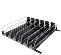 BRDQIMC 5/6 Set Di Ripiani For Bevande In Lattina - Ripiano Portaoggetti Regolabile In Larghezza Con Guida A Forma Di E For Cucina(38cm x 6)