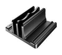 BRDQIMC Supporto For Laptop Da Ufficio - Design Verticale, Larghezza Scalabile, Spazio Di Archiviazione Salvaspazio Sulla Scrivania For Accessori For Computer(Black Two slot)