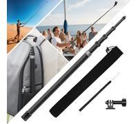 BRDRC Bastone per selfie da 3 m per Insta360 X5 X4, 118 pollici, in fibra di carbonio, invisibile, ultra lungo, prolunga per Insta 360 ONE X5 X4 X3 X2 RS, per accessori DJI OSMO 360 (con adattatore Go