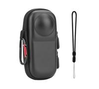 BRDRC Borsa portatile per Insta360 X4 (per tappo obiettivo originale) - Custodia rigida - Protezione da viaggio con cinturino da polso - Moschettone per fotocamera Insta360 X4