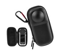 BRDRC Custodia piccola portatile per Insta360 X5 X4 (per gabbia e copriobiettivo), custodia protettiva da viaggio rigida con cinturino da polso moschettone per accessori Insta 360 X5 X4