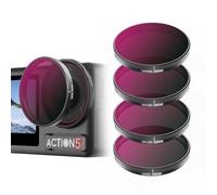 BRDRC Filtro ND per DJI Osmo Action 5 Pro Action 4 3, confezione da 4 filtri ND8PL ND16PL ND32L ND64PL Snap On Lens Set di accessori polarizzanti a densità neutra