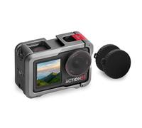 BRDRC Gabbia metallica per DJI Osmo Action 5 Pro/4/3, custodia protettiva Premium Frame Lens Cover Protector Alloggiamento in alluminio per DJI Osmo Action 5 Pro Action 4 3 Accessori