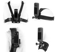 BRDRC Kit di accessori per Insta 360 X5 X4, cinghia per il petto, imbracatura per zaino, supporto da polso, adattatore rotante a 360° + rilascio rapido per Insta360 One X5 X4 X3 X2 X