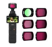 BRDRC Pocket 3 ND - Set di 6 filtri per obiettivi CPL ND4 ND8 ND16 ND32 ND64 per DJI Osmo Pocket 3 Creator Combo accessori per fotocamere, impilabili