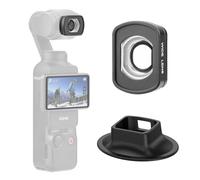 BRDRC Pocket 3 Obiettivo grandangolare, 0.72X Filtro grandangolare magnetico con base di supporto per DJI OSMO Pocket 3 Creator Combo Accessories - FOV espanso di 112°