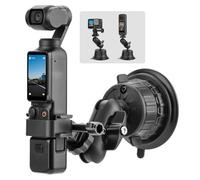 BRDRC Pocket 3 - Supporto a ventosa per auto (aggiornato), kit supporto parabrezza con adattatore di espansione per Go Pro Max Hero Pocket 2 Insta 360 X5 X4 X3 Action 5 4 3 accessori - nessun residuo