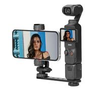 BRDRC Pocket 3 Supporto per cellulare in metallo, adattatore di espansione con clip per cellulare, vite da 1/4" e scarpa fredda per DJI Osmo Pocket 3 Creator Combo Accessori