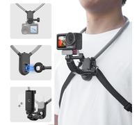 BRDRC Supporto da collo POV per GoPro, supporto magnetico per collana con clip per telefono per DJI OSMO Action 5 Pro 4 3, Pocket 3, per Insta360 X4 X3 ACE PRO, per accessori di registrazione iPhone