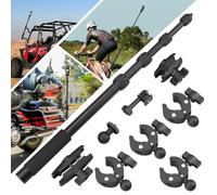 BRDRC Supporto per moto per Insta 360 X4 X5 X6, supporto di serraggio per manubrio di bicicletta, kit di bastone per selfie invisibile da 150 cm per Insta360 X5 X6 X4 X3 X2 X One, per DJI OSMO 360