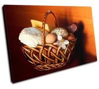 Bread Cheese Food Kitchen SINGLE TELA parete arte foto stampa