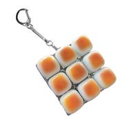 Bread Design Keyboard Fidget Toy, Light Up Relaxation Toy, 6 cm, Clicky Mechanical Switch Keychain con LED Glow, Sensory Stress Relief Tool for Adults Home Office Travel School