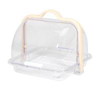 Bread Keeper | Large 21,3 x 21,3 x 18 cm Clear Storage Container With | Portatile Pantry Organizzazione Box For Muffins, Rolls & Bagel | Trasparente Bakery Display Case For Home & Restaurant