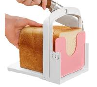 Bread slicer - Cutting aid for toast | All-purpose slicer | Sandwich rolls pastry kitchen helper all-purpose cutter with cutting guide easy handling even slices for home and travel