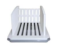 Bread Slicer, Homemade Breads Slicing Guide, 13.39x8.27x9.45 Inches Adjustable Multifunctional Manual Foldable Cutting Tray, for Kitchen, Home, Toast, Crusty Storage, Restaurant